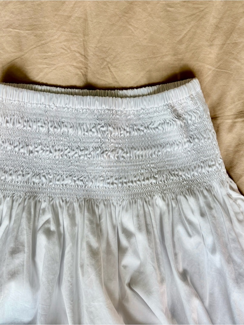 NWOT Madewell Smocked-Waist Poplin Midi Skirt, XXS - Picture 9 of 9